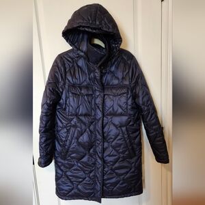 Calvin Klein Women's Quilted Puffer Jacket - Navy Lg